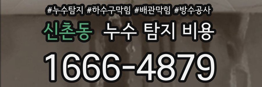 신촌동 누수 탐지 비용