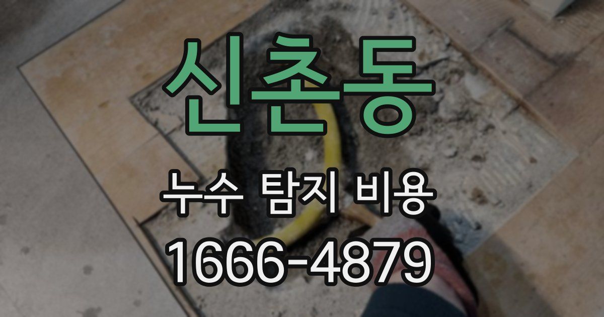 신촌동 누수 탐지 비용