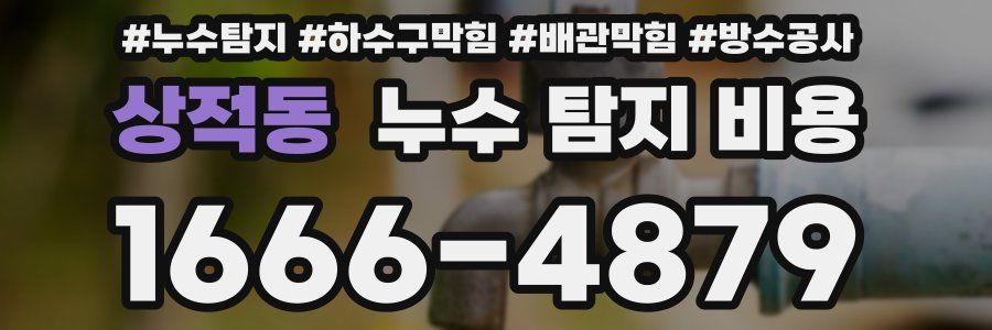 상적동 누수 탐지 비용