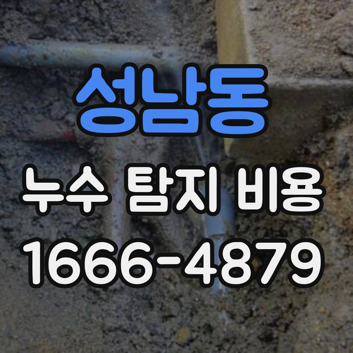 성남동 누수 탐지 비용