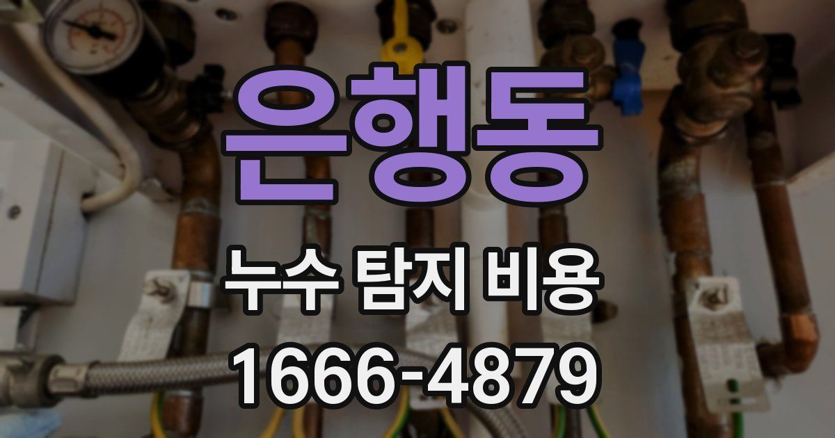 은행동 누수 탐지 비용