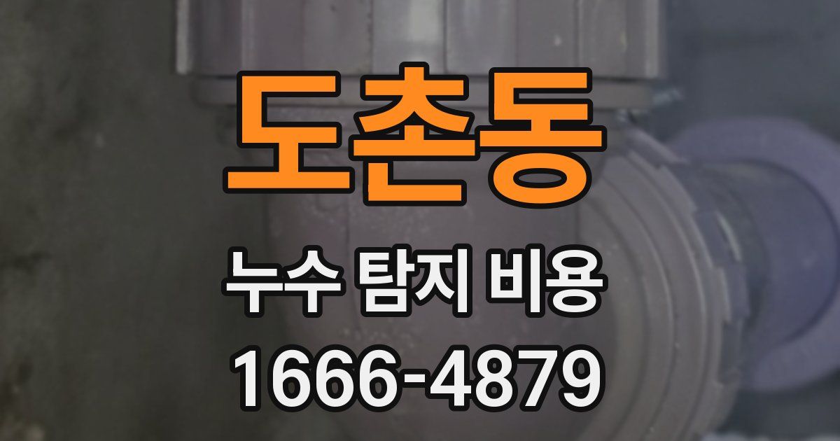 도촌동 누수 탐지 비용