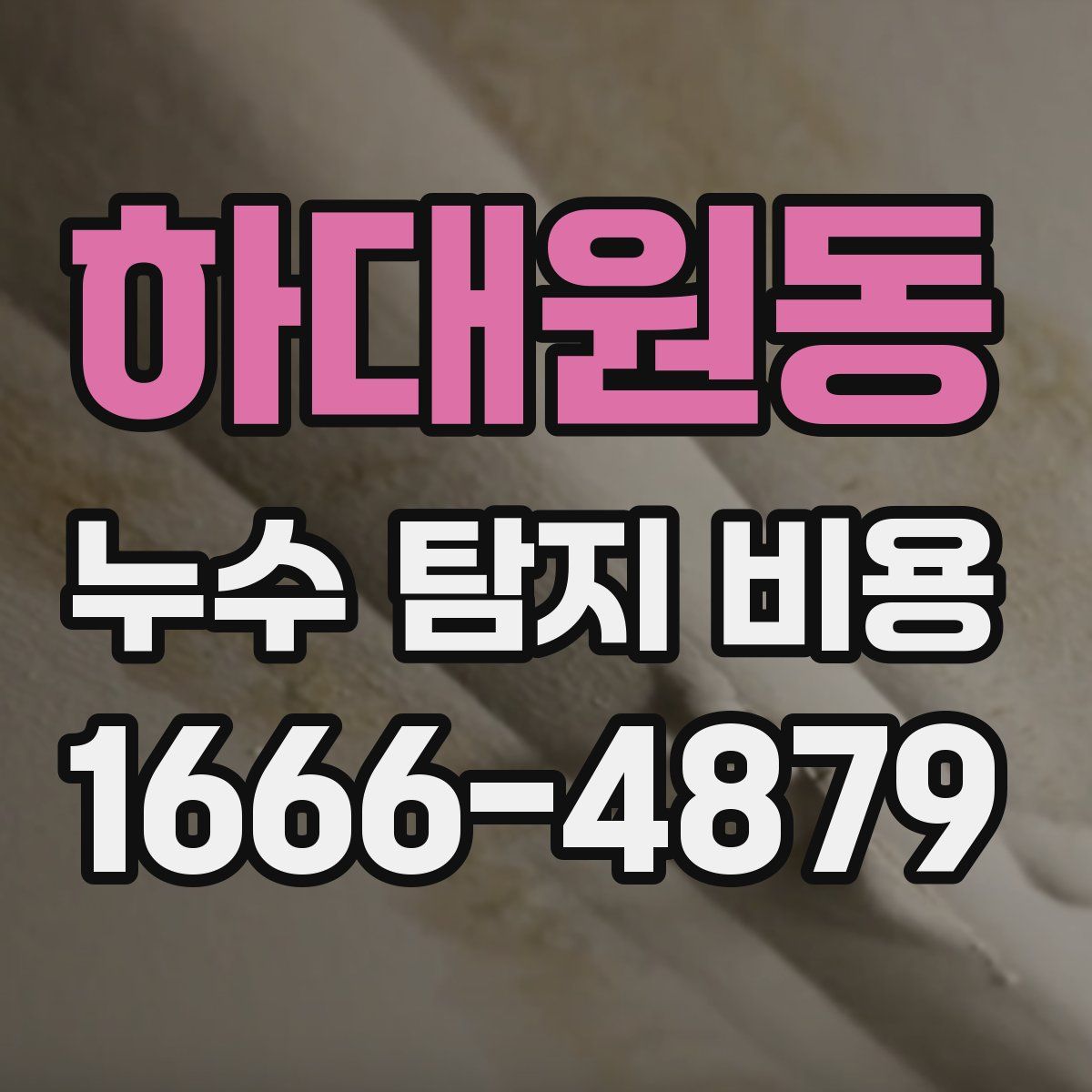 하대원동 누수 탐지 비용