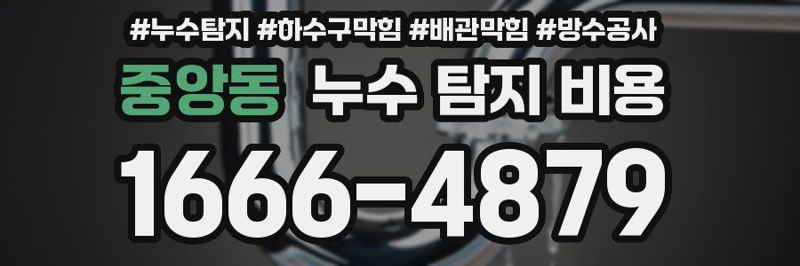 중앙동 누수 탐지 비용