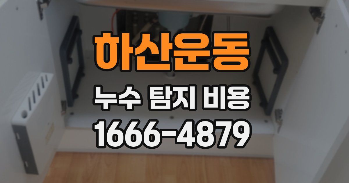 하산운동 누수 탐지 비용