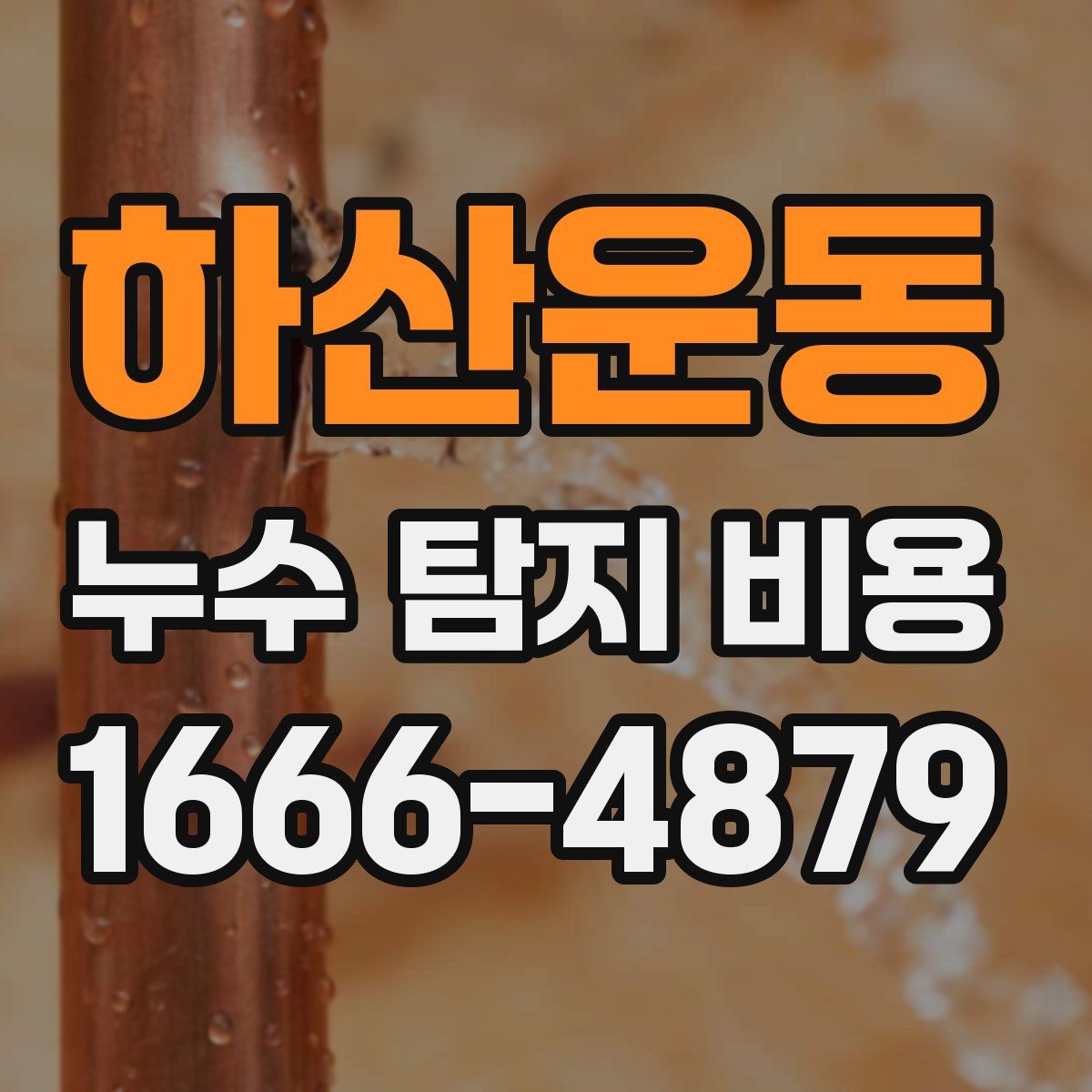 하산운동 누수 탐지 비용