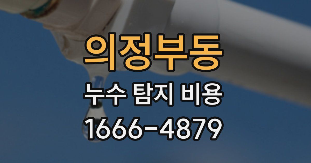 의정부동 누수 탐지 비용
