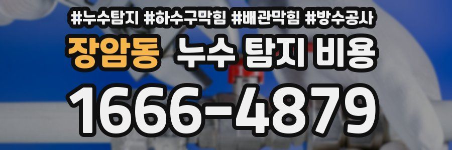 장암동 누수 탐지 비용