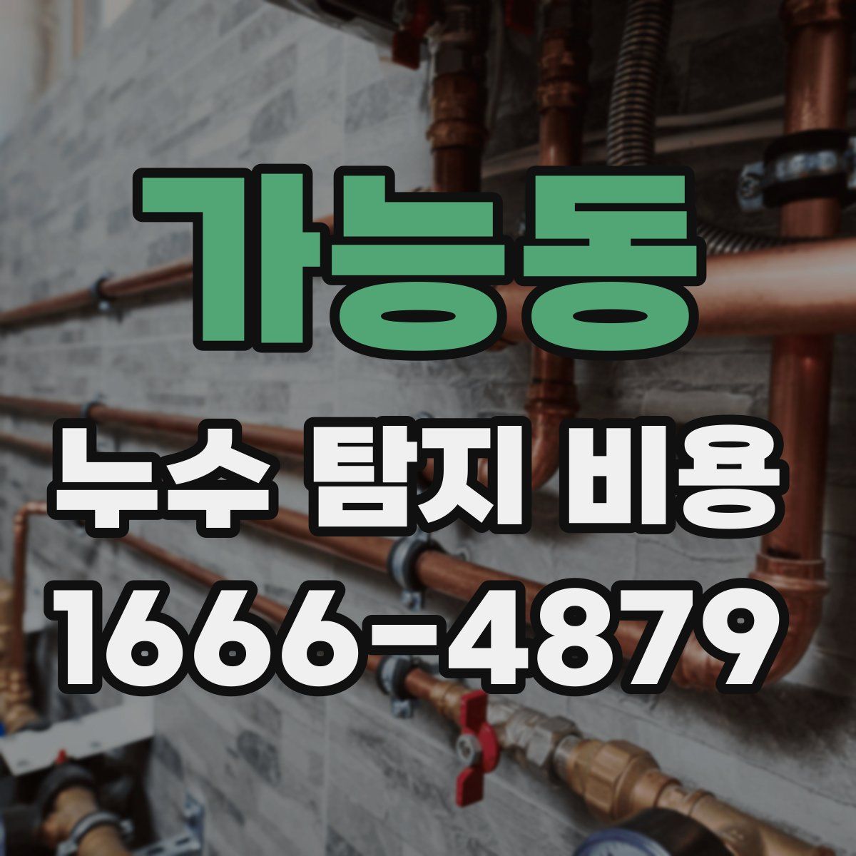 가능동 누수 탐지 비용