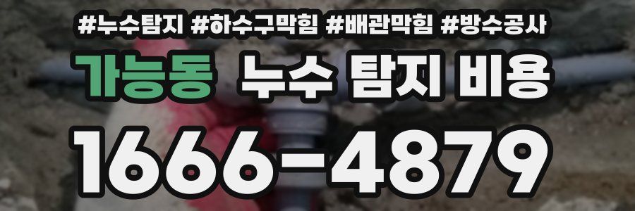 가능동 누수 탐지 비용