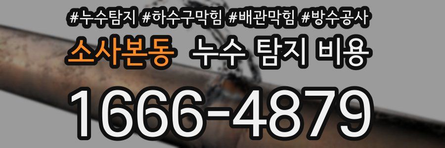 소사본동 누수 탐지 비용