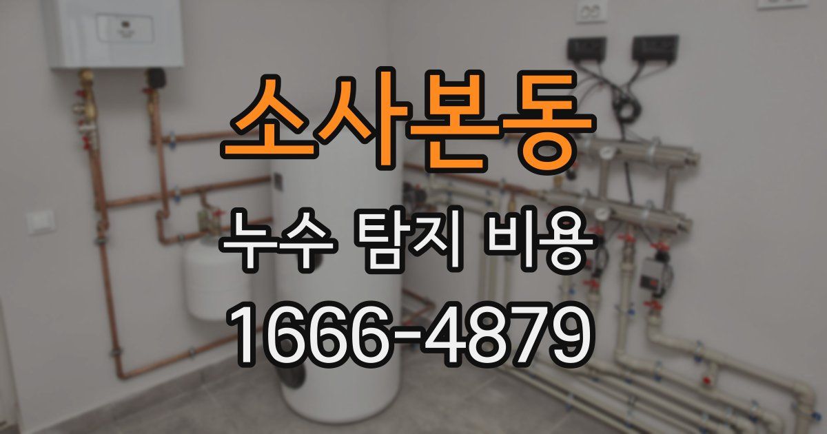 소사본동 누수 탐지 비용