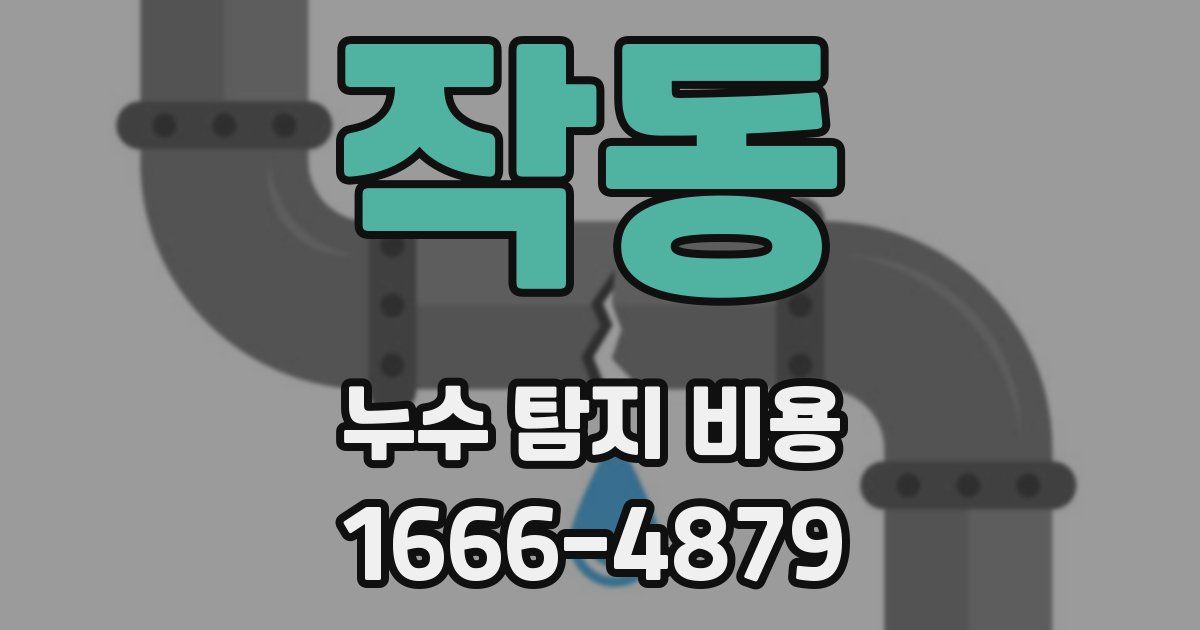 작동 누수 탐지 비용