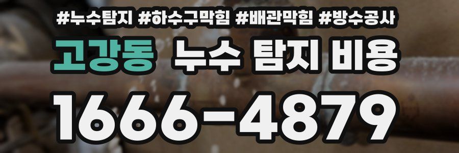 고강동 누수 탐지 비용