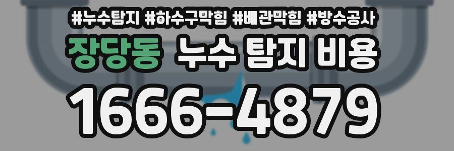 장당동 누수 탐지 비용