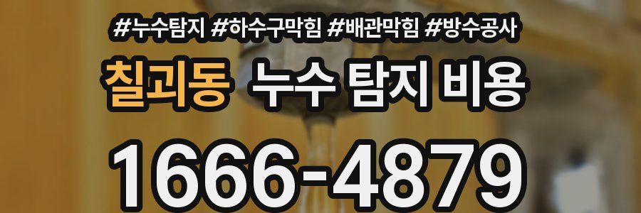 칠괴동 누수 탐지 비용
