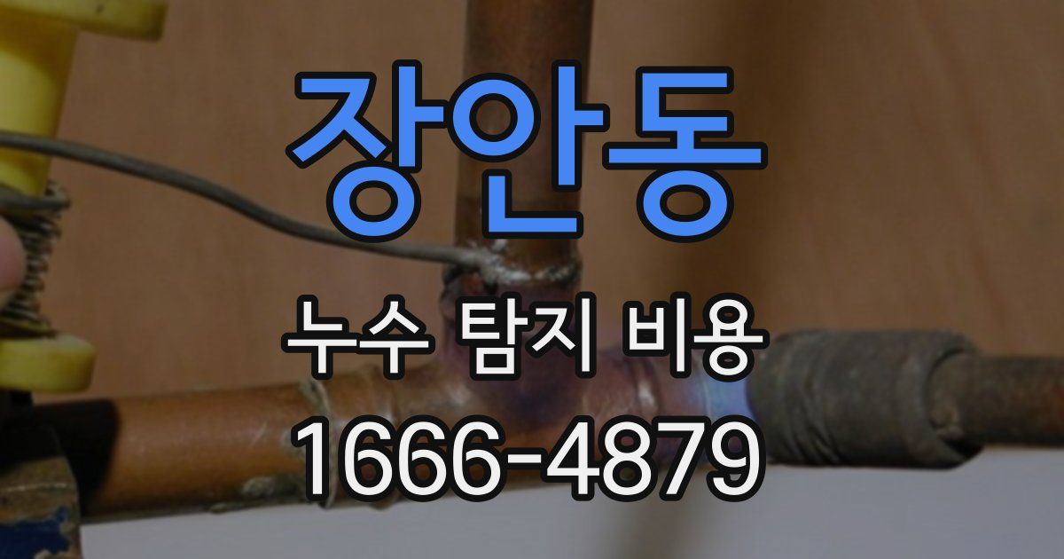 장안동 누수 탐지 비용