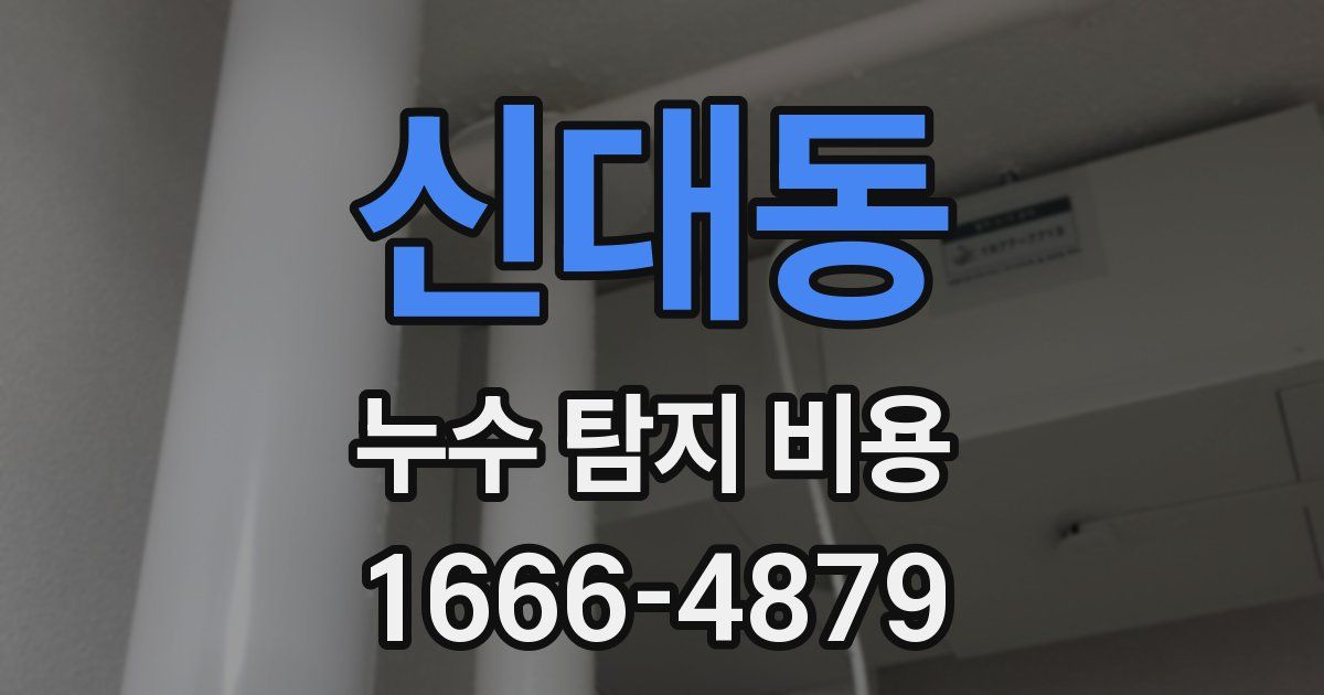 신대동 누수 탐지 비용