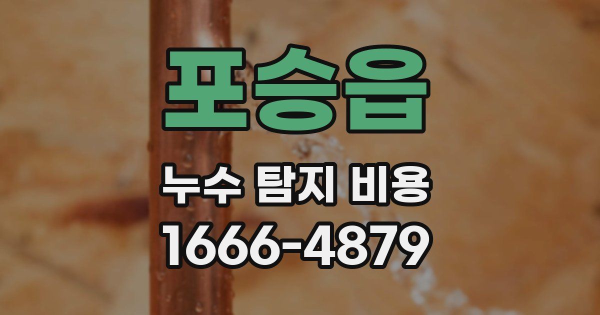 포승읍 누수 탐지 비용
