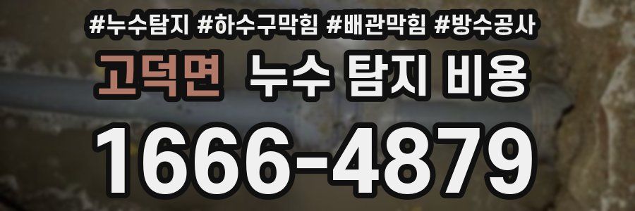 고덕면 누수 탐지 비용