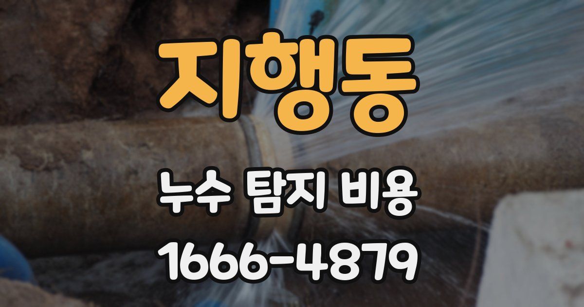 지행동 누수 탐지 비용