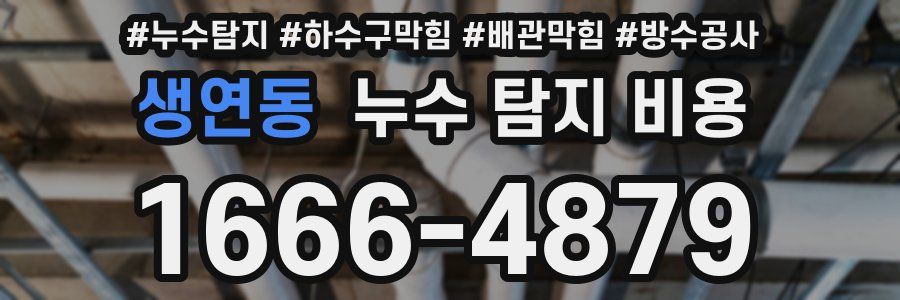 생연동 누수 탐지 비용
