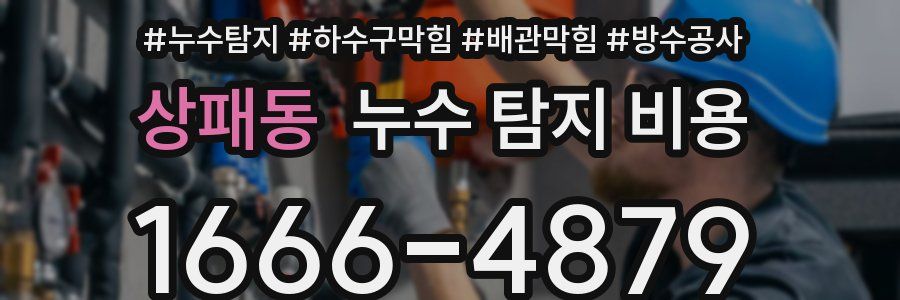 상패동 누수 탐지 비용