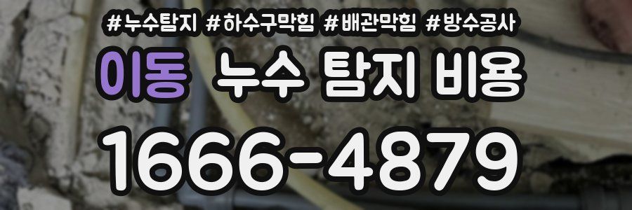 이동 누수 탐지 비용