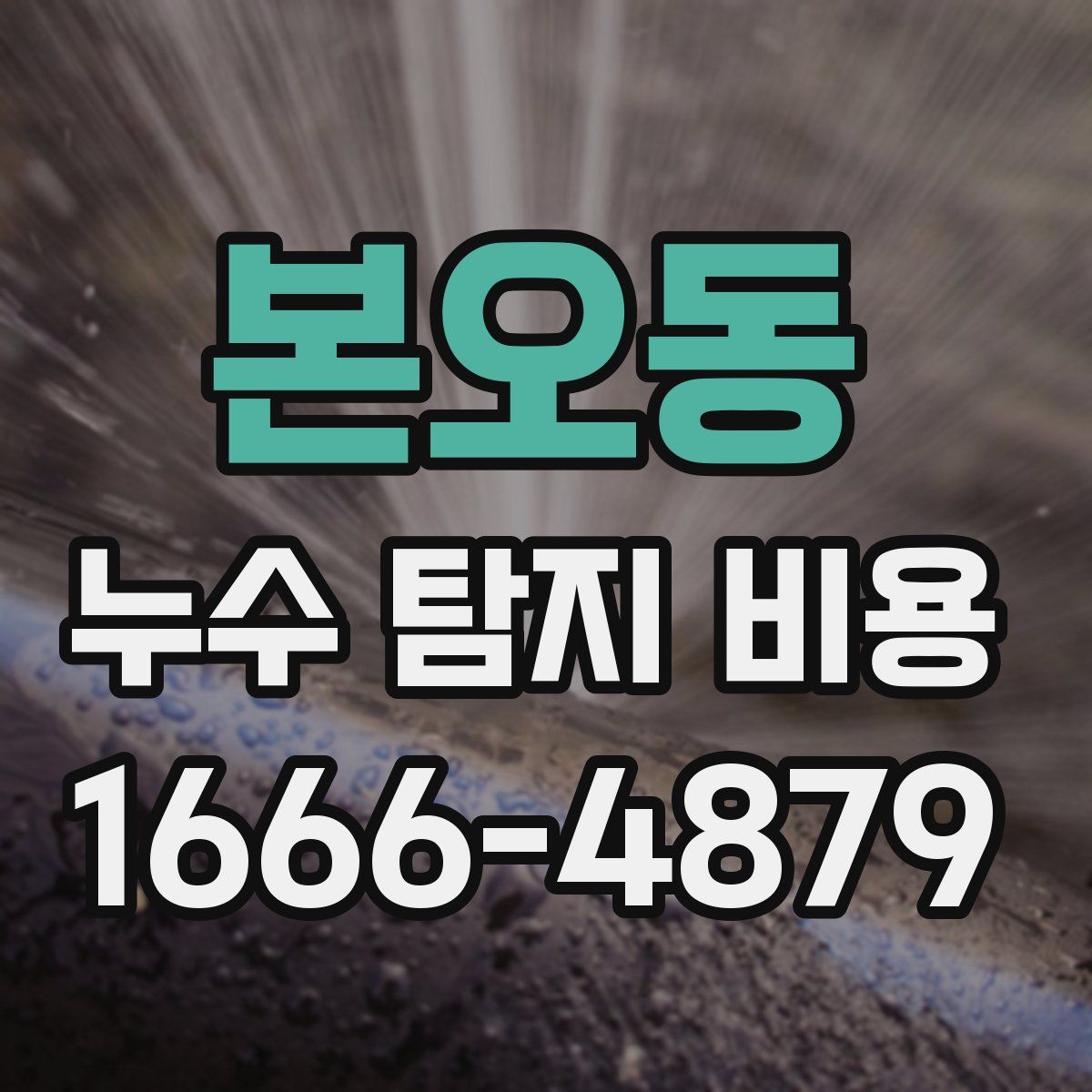 본오동 누수 탐지 비용