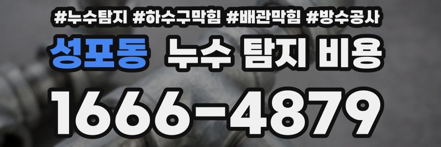 성포동 누수 탐지 비용
