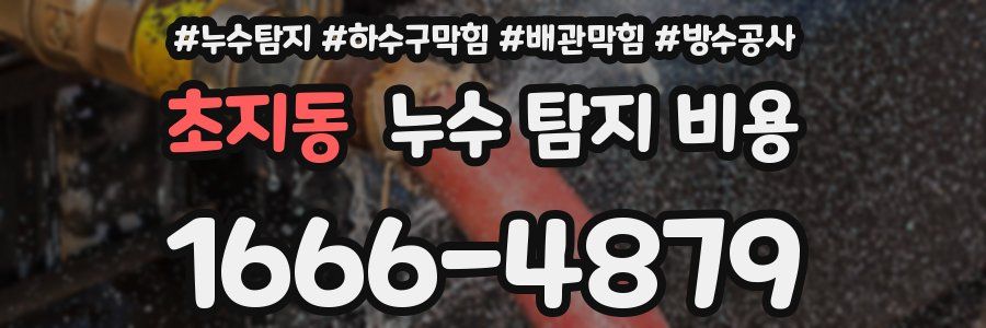 초지동 누수 탐지 비용