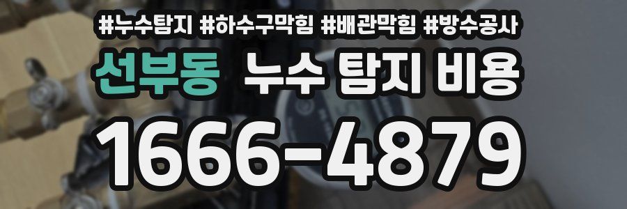 선부동 누수 탐지 비용
