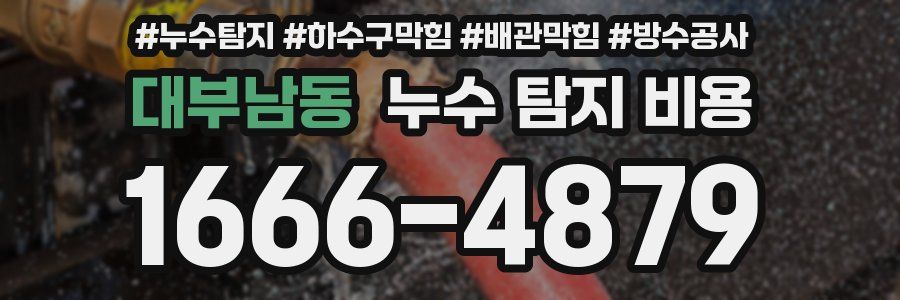 대부남동 누수 탐지 비용