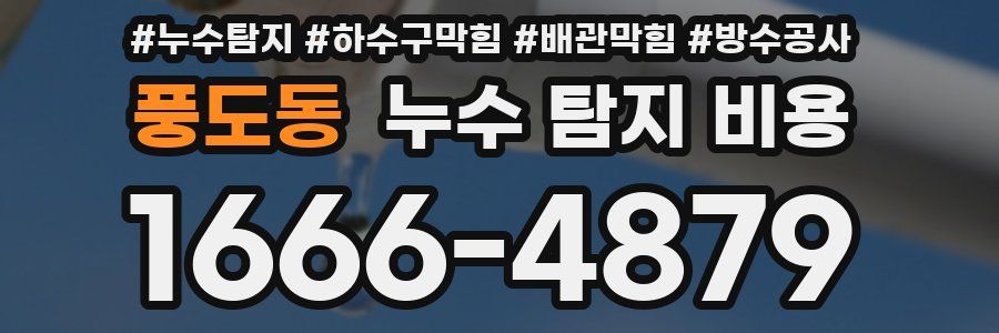 풍도동 누수 탐지 비용