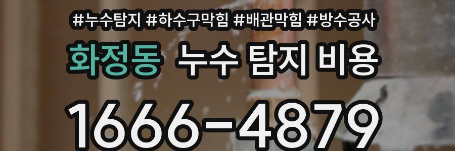 화정동 누수 탐지 비용