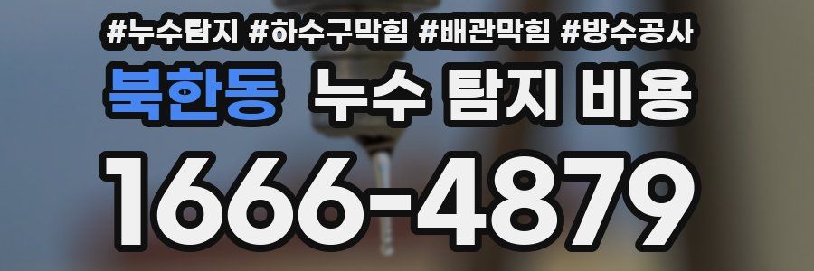북한동 누수 탐지 비용