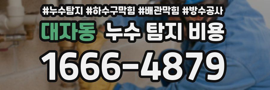 대자동 누수 탐지 비용