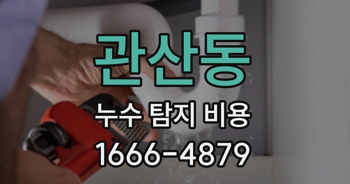 관산동 누수 탐지 비용
