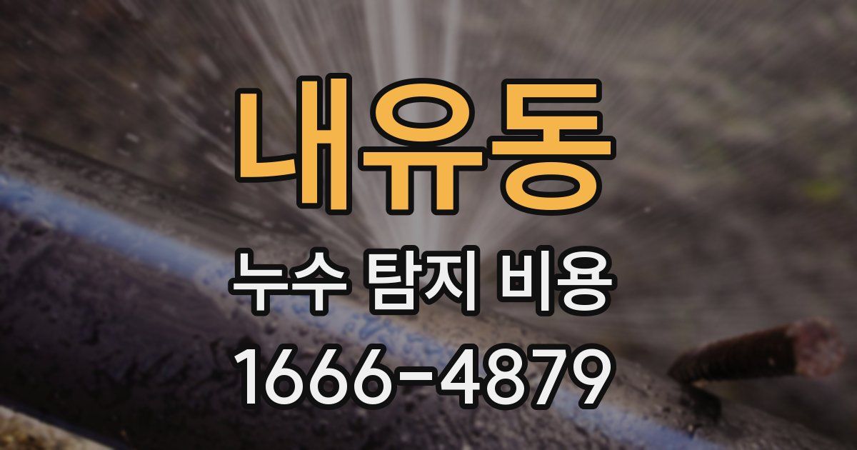 내유동 누수 탐지 비용