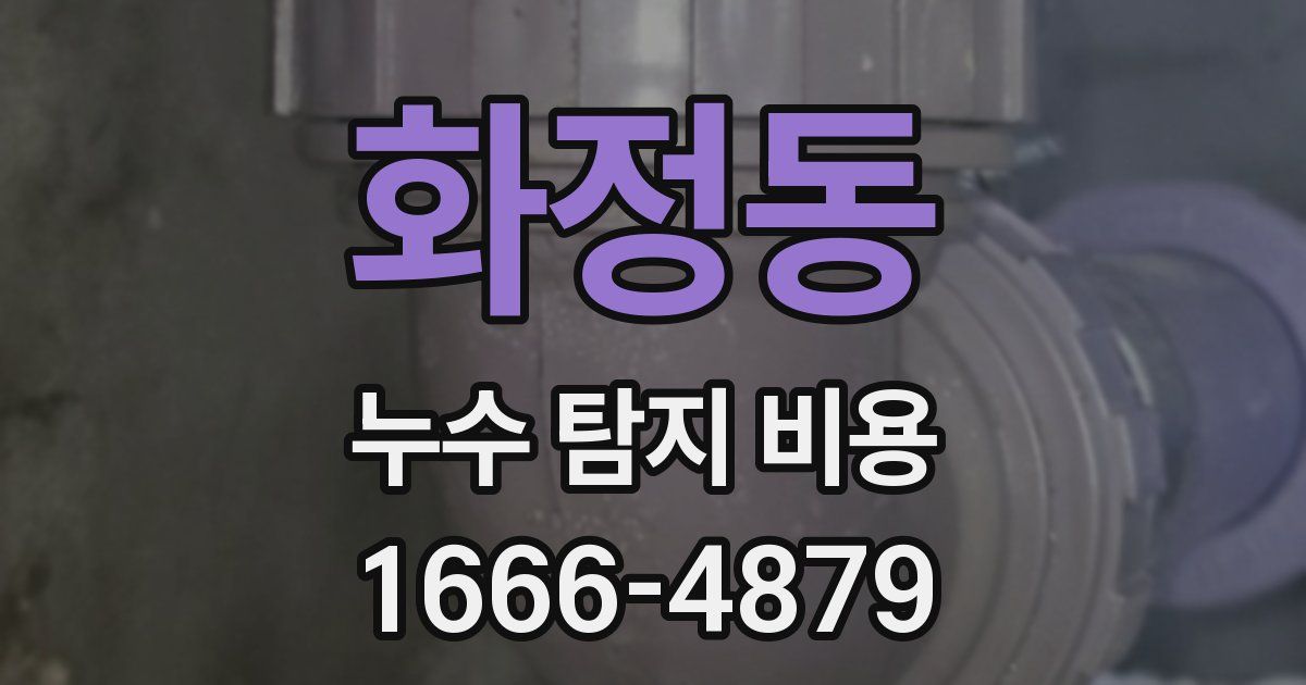화정동 누수 탐지 비용