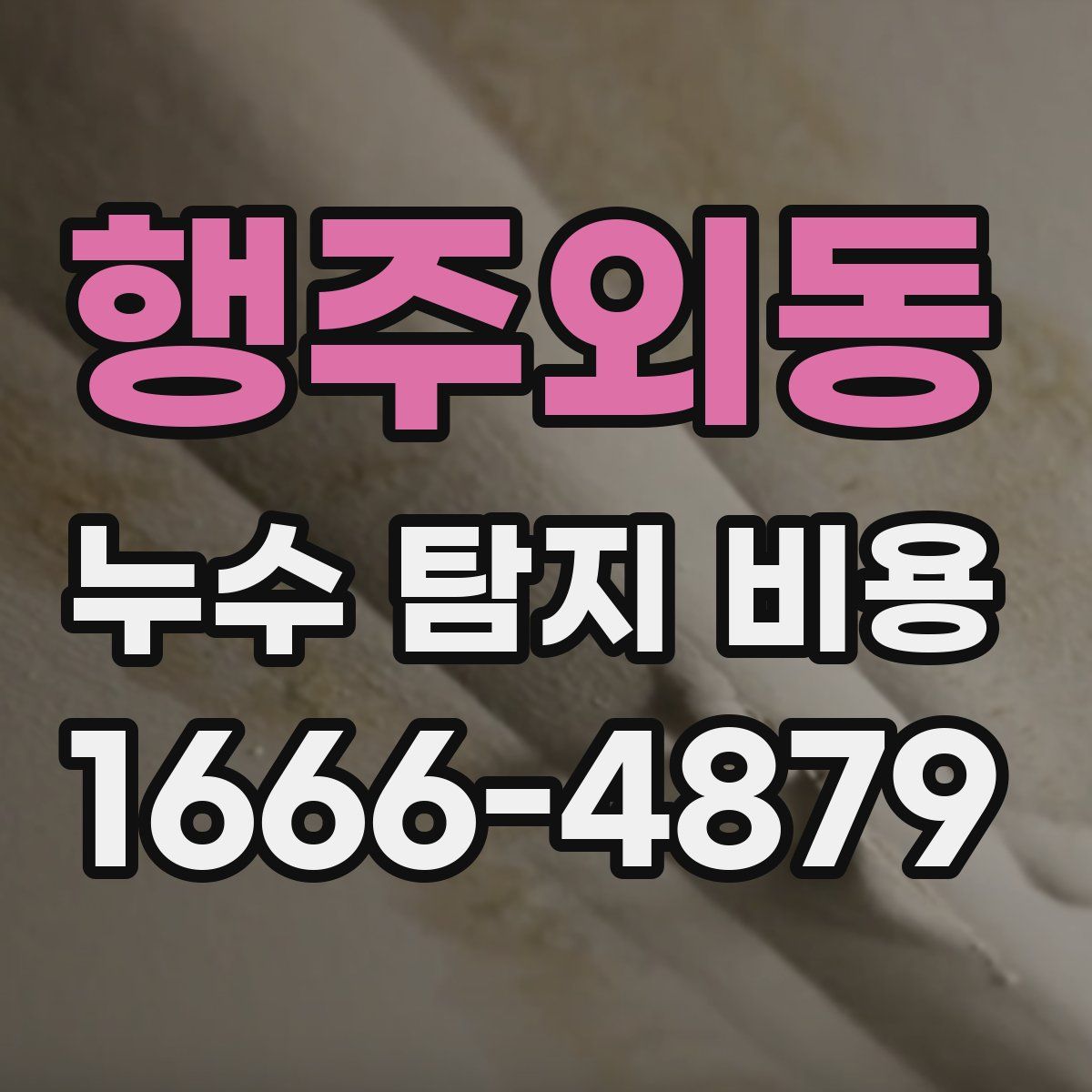 행주외동 누수 탐지 비용