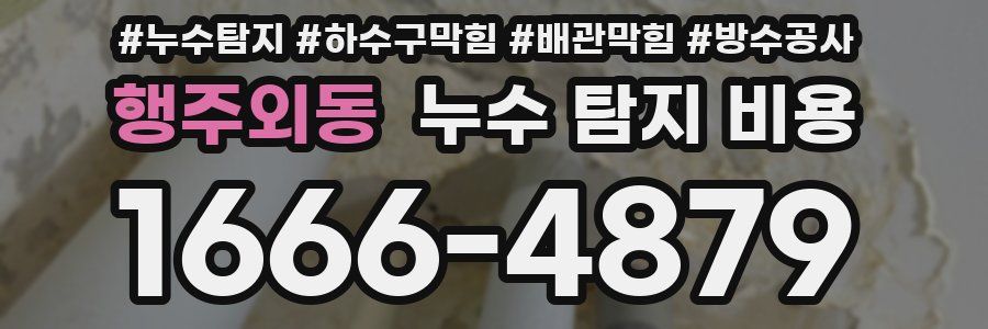 행주외동 누수 탐지 비용
