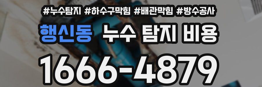 행신동 누수 탐지 비용