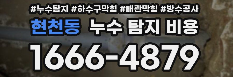 현천동 누수 탐지 비용