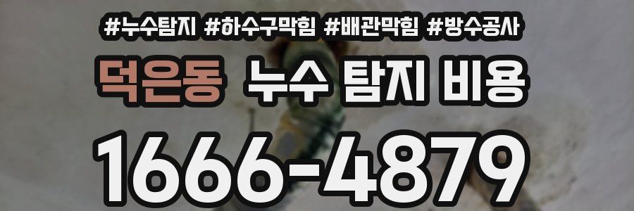 덕은동 누수 탐지 비용