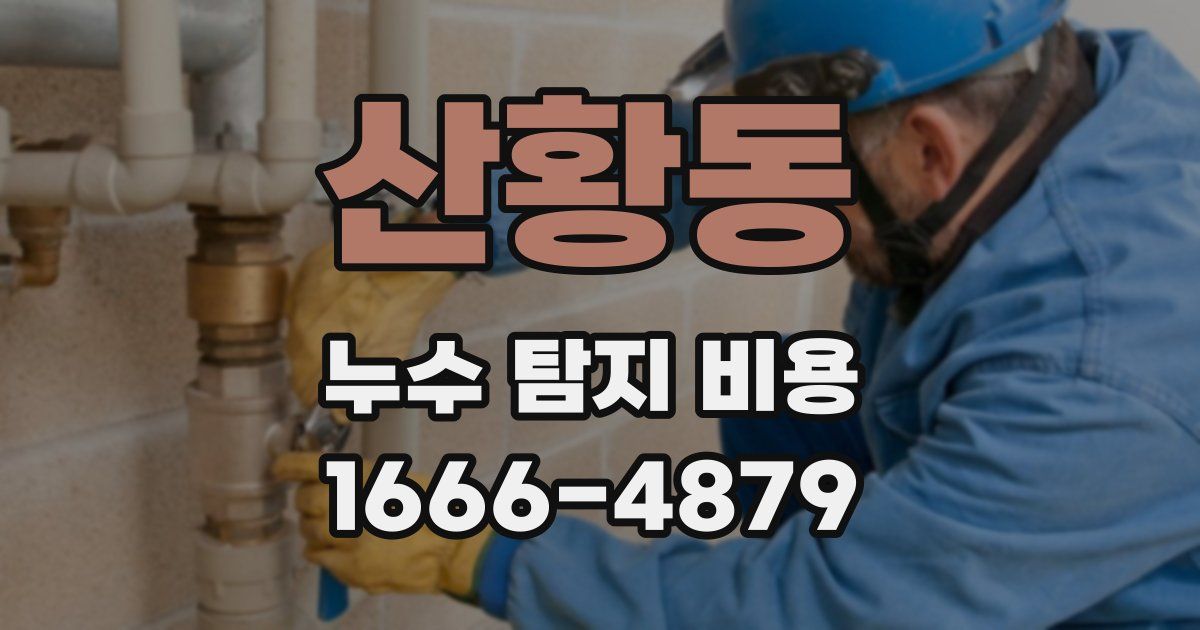 산황동 누수 탐지 비용