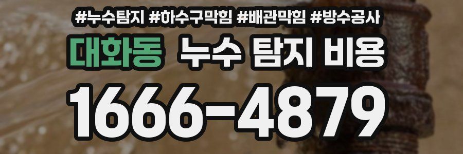 대화동 누수 탐지 비용