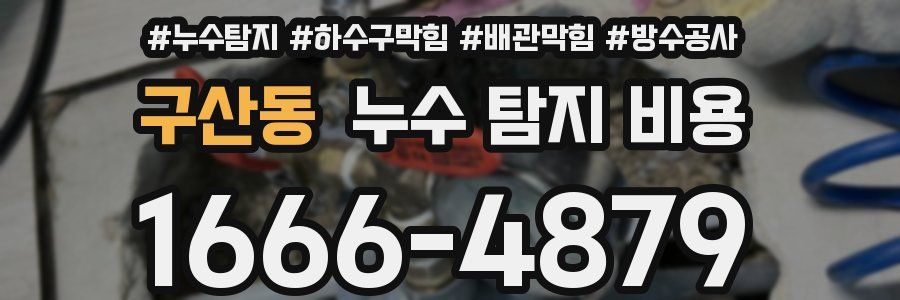구산동 누수 탐지 비용