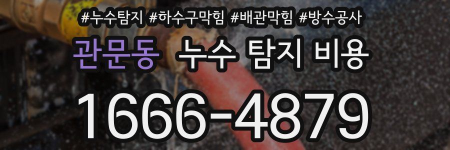 관문동 누수 탐지 비용