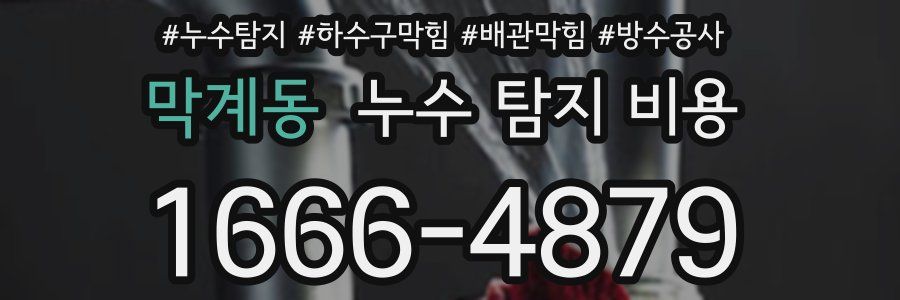 막계동 누수 탐지 비용